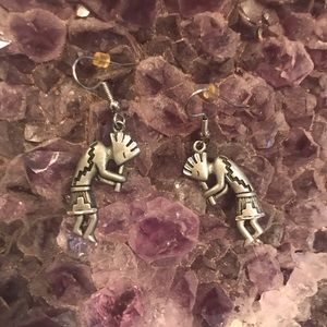 Sterling Silver Kokopelli Earrings